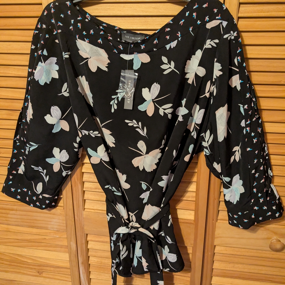 The Limited Floral Black Women's Top